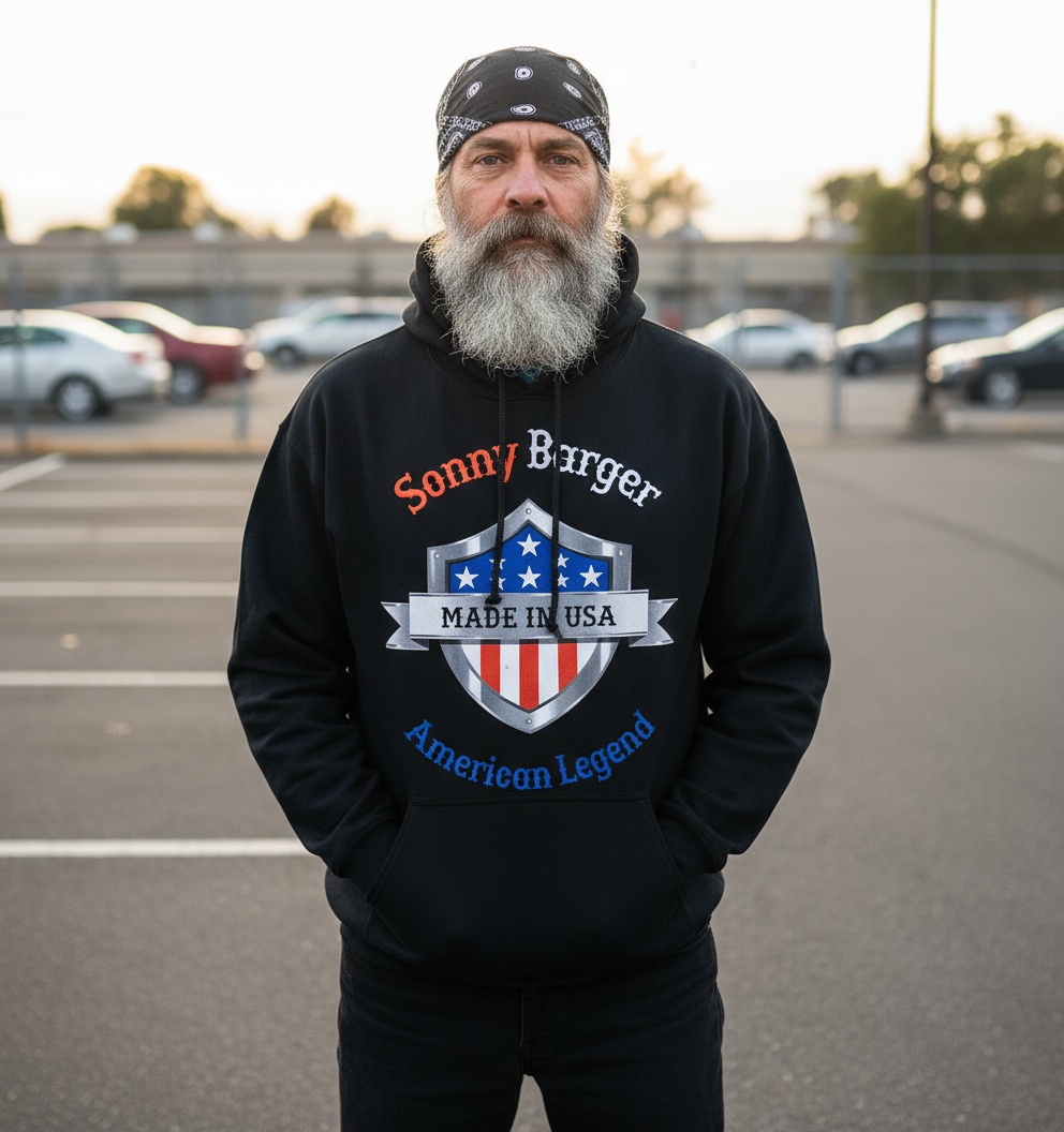 SONNY BARGER MADE IN USA Pullover Hooded Sweatshirt