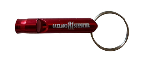 Oakland 81 Supporter Whistle keychain