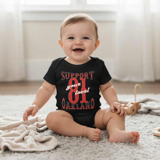 Support Oakland-Baby jersey bodysuit
