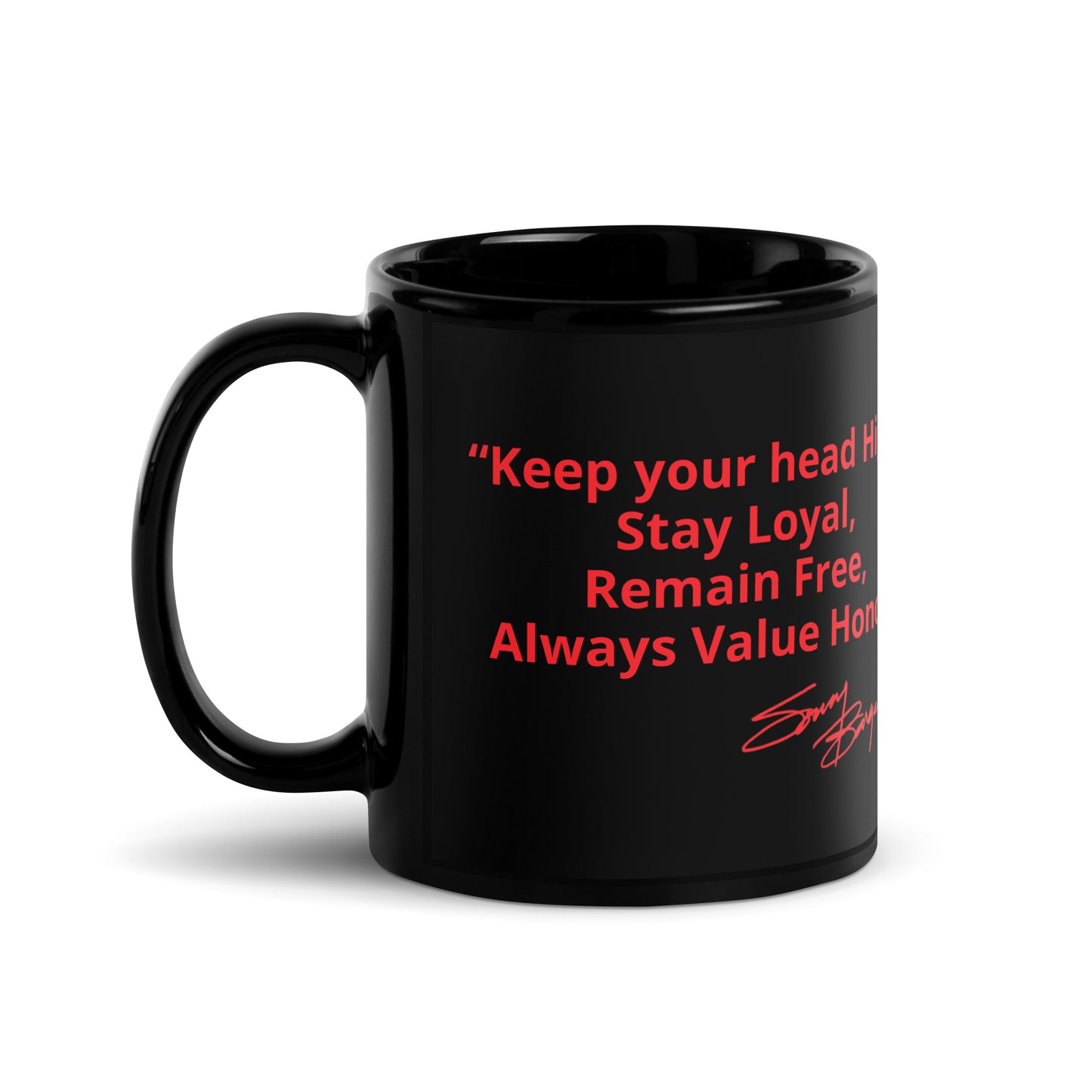 Sonny Barger Never Forgotten -Black Glossy Mug