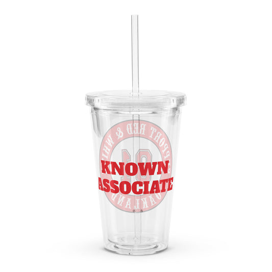 SUPPORT OAKLAND-Clear plastic tumbler