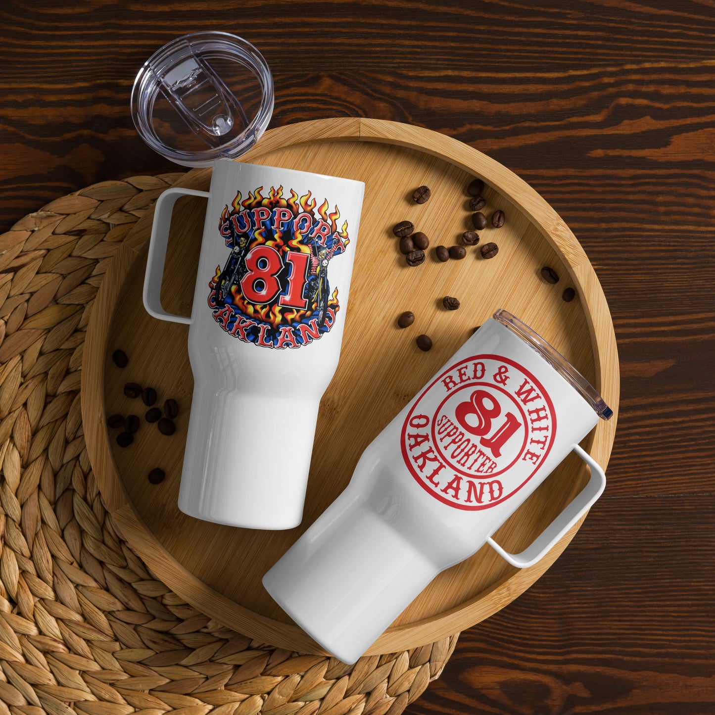 SUPPORT 81 OAKLAND -Travel mug with a handle