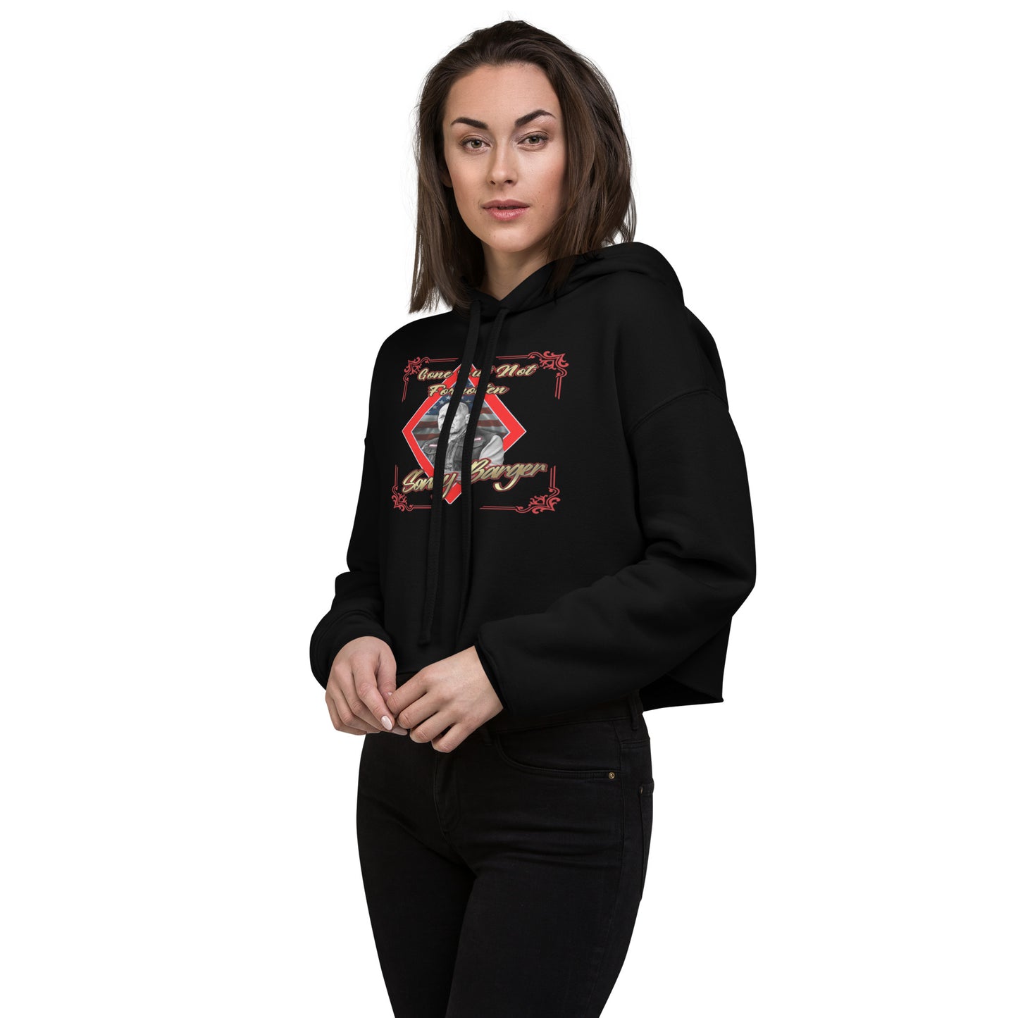 Gone But Not Forgotten Sonny Barger-Crop Hoodie