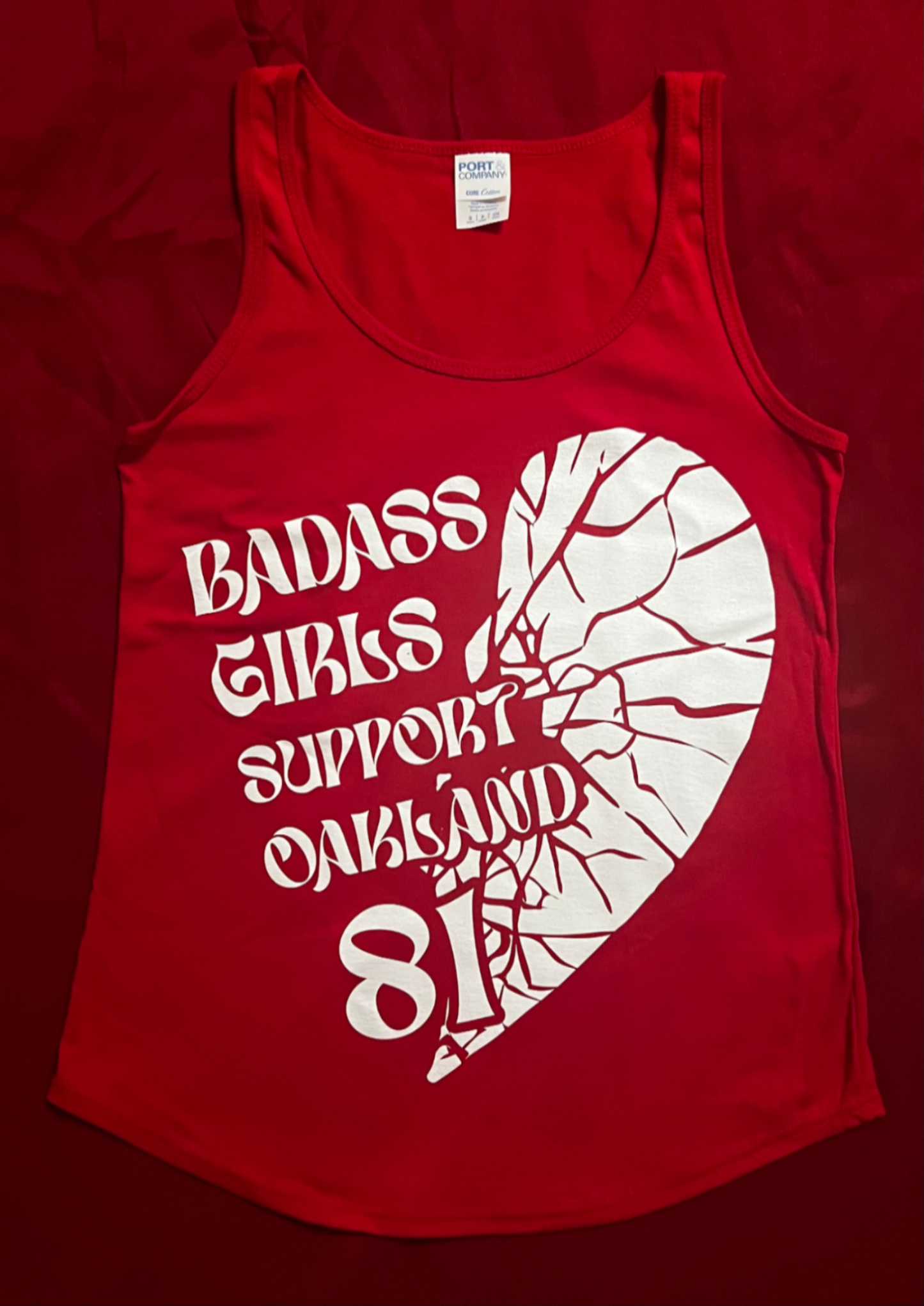 LADIES-BADASS GIRLS SUPPORT OAKLAND 81 TANK TOP