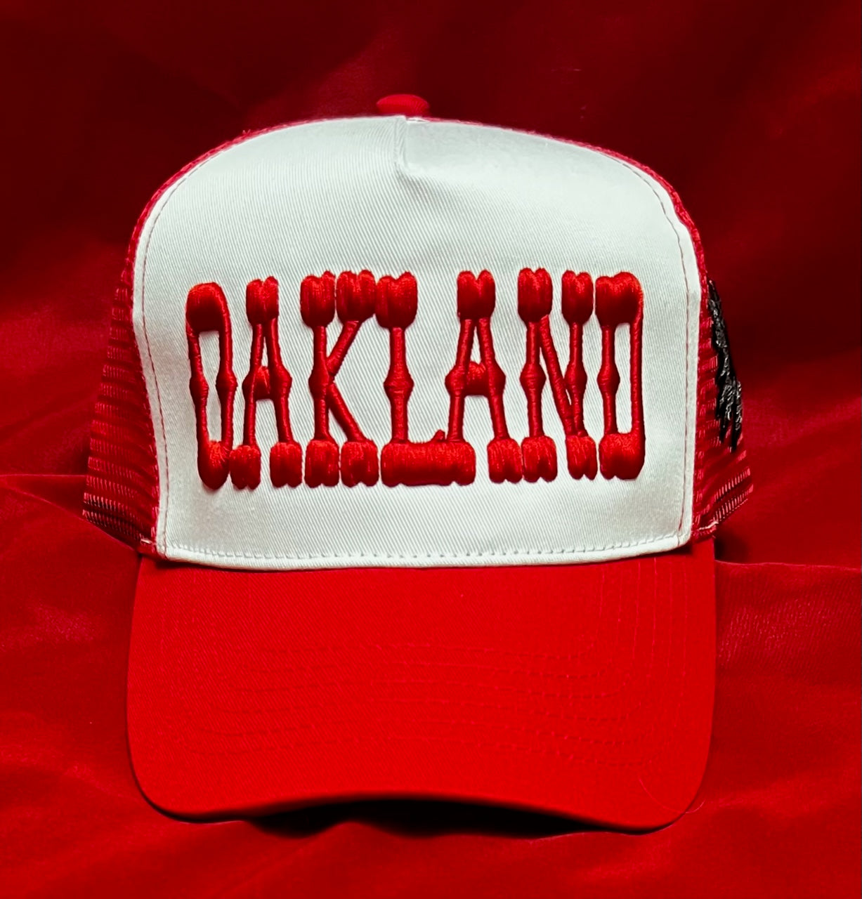 2 COLORS-OAKLAND BULLET HOLE HAT- TRUCKER MESH HAT