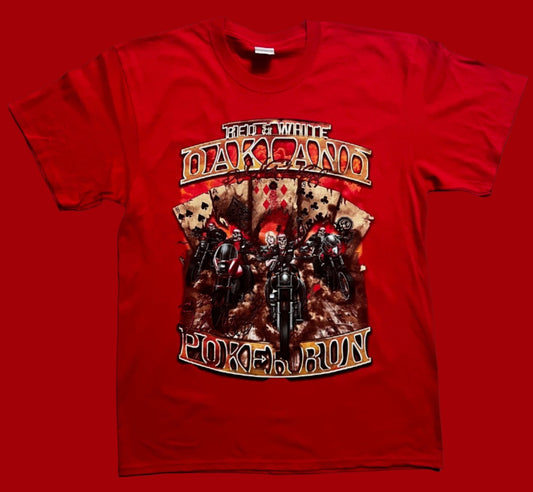 2024 Red and White Poker Run T-Shirt