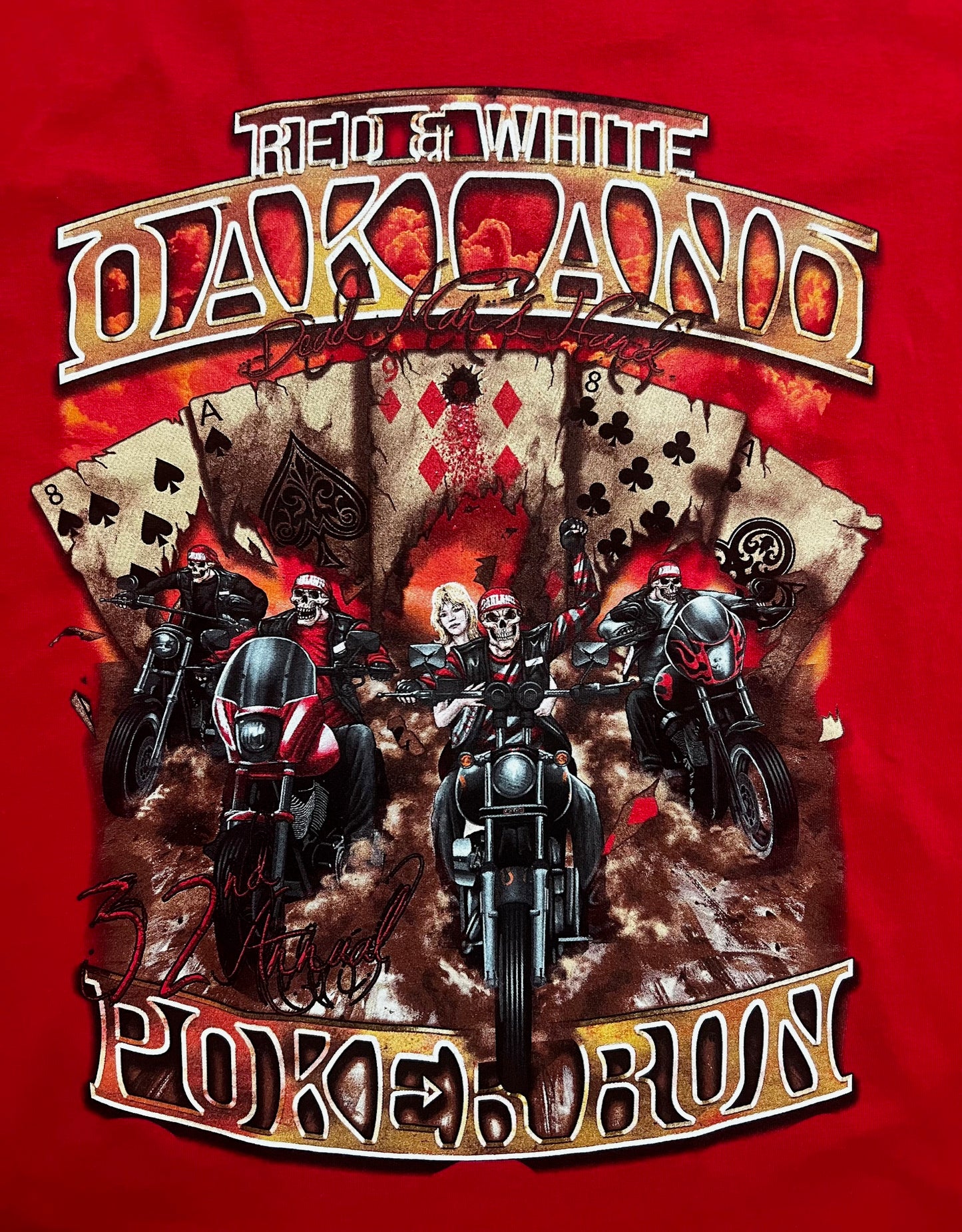 2024 Red and White Poker Run T-Shirt