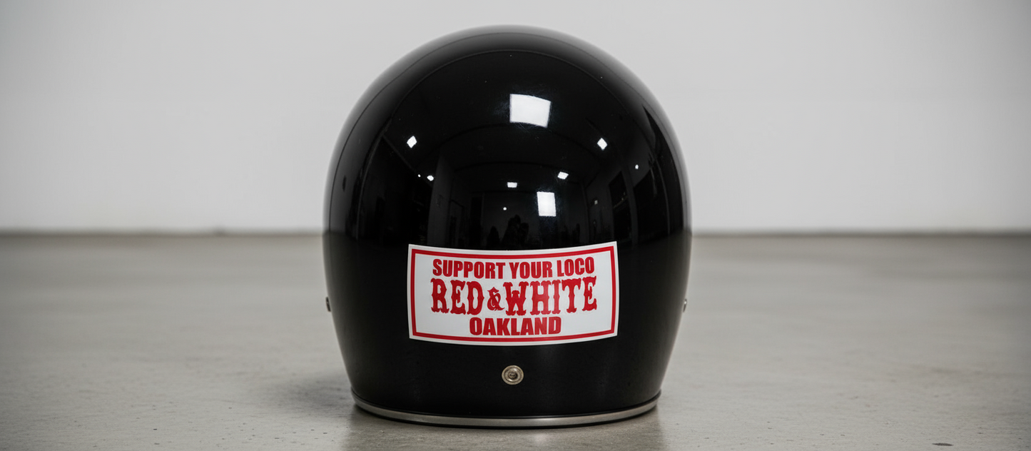 SUPPORT YOUR LOCO RED & WHITE OAKLAND STICKER