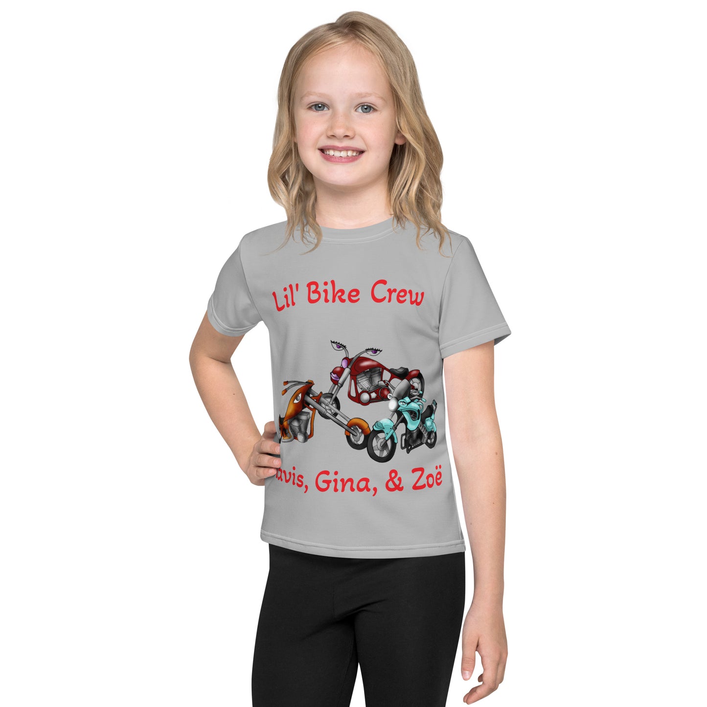 Lil' Bike Crew #4  Kids crew neck t-shirt