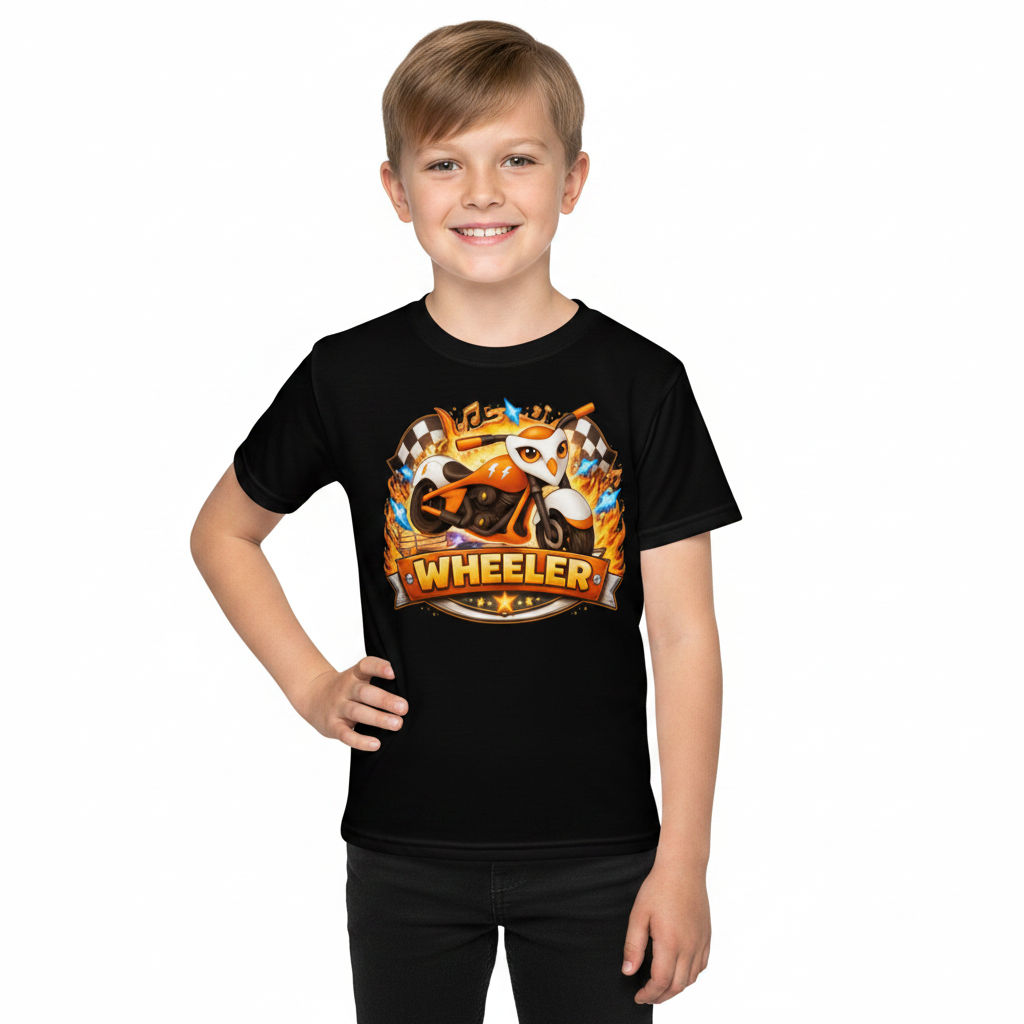 Lil' Bike Crew-Kids crew neck t-shirt