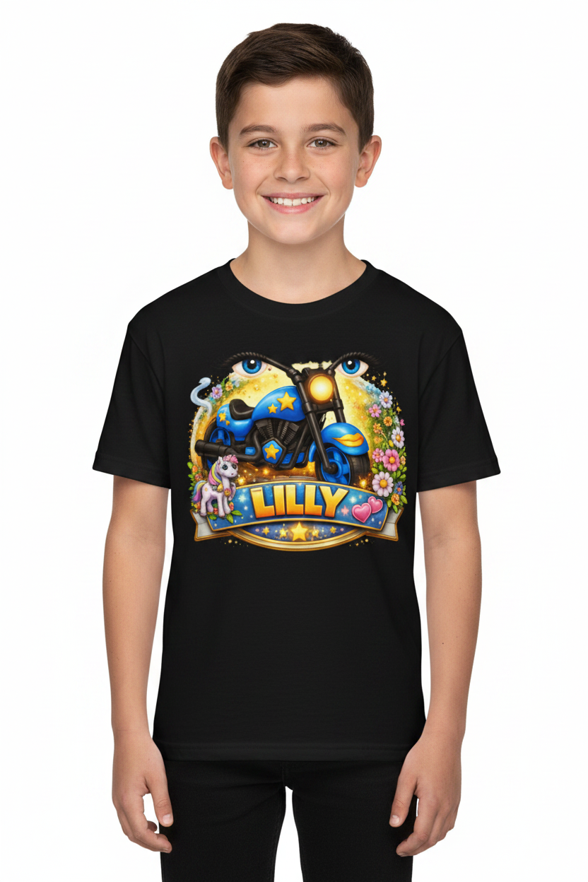 Lil' Bike Crew-Kids crew neck t-shirt
