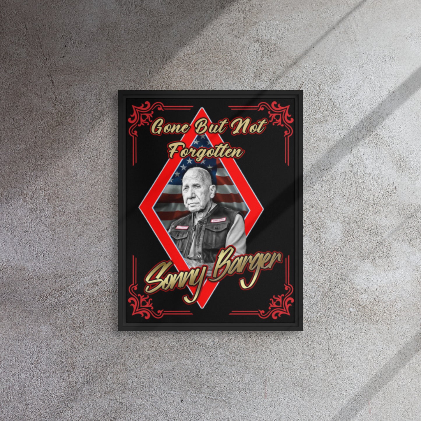 Gone But Not Forgotten Sonny Barger-Framed canvas