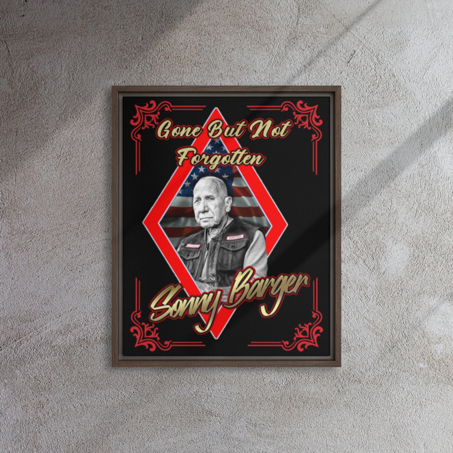 Gone But Not Forgotten Sonny Barger-Framed canvas