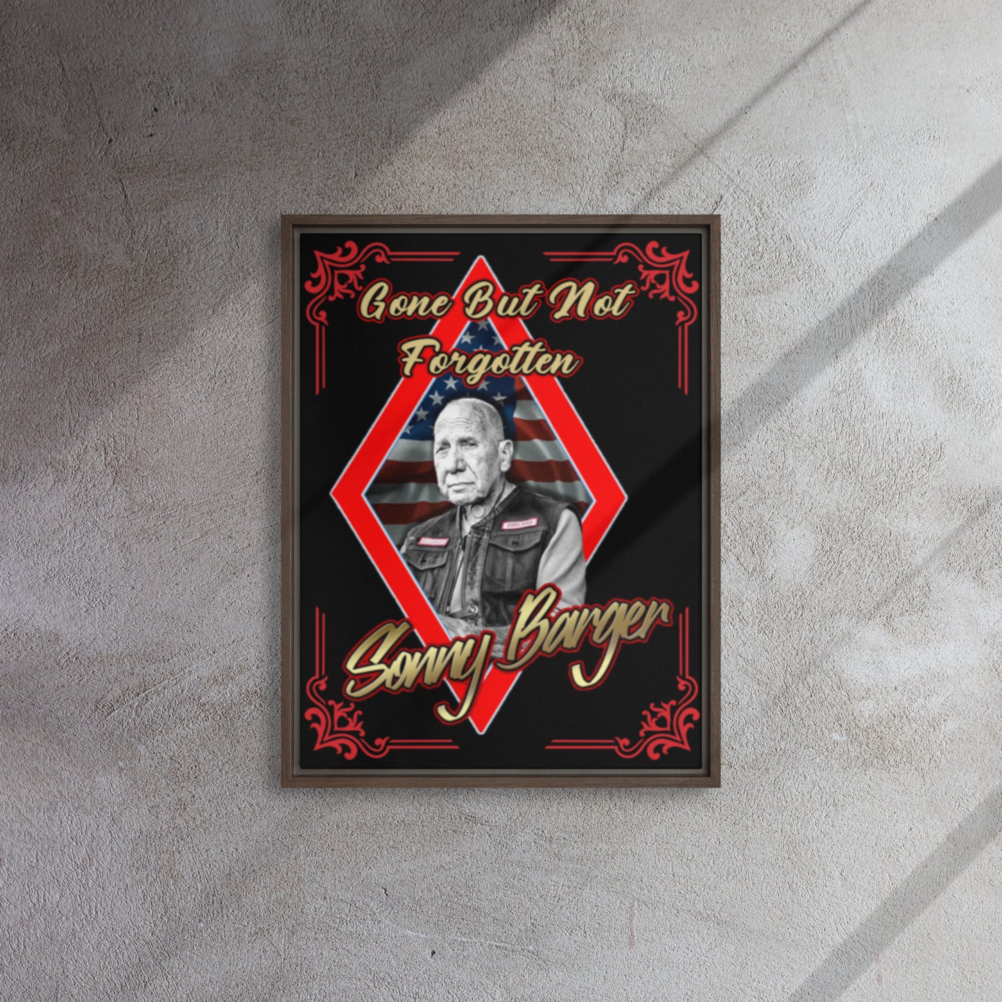 Gone But Not Forgotten Sonny Barger-Framed canvas