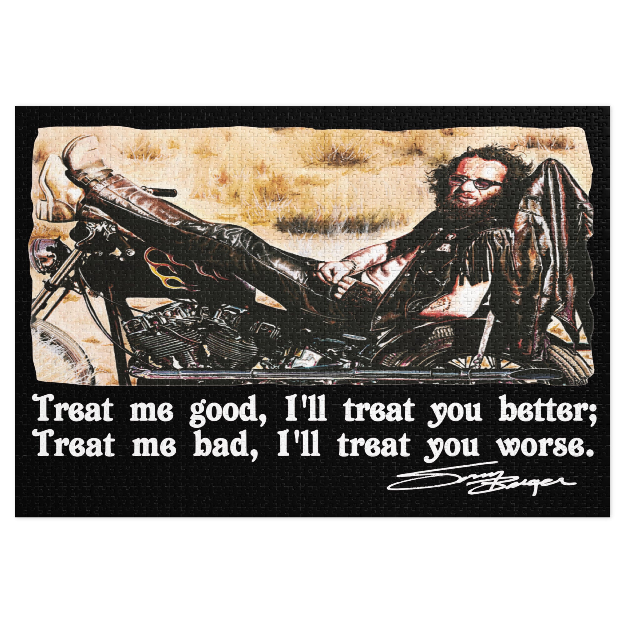 Sonny Barger-Jigsaw puzzle with tin – Sonny Barger Productions