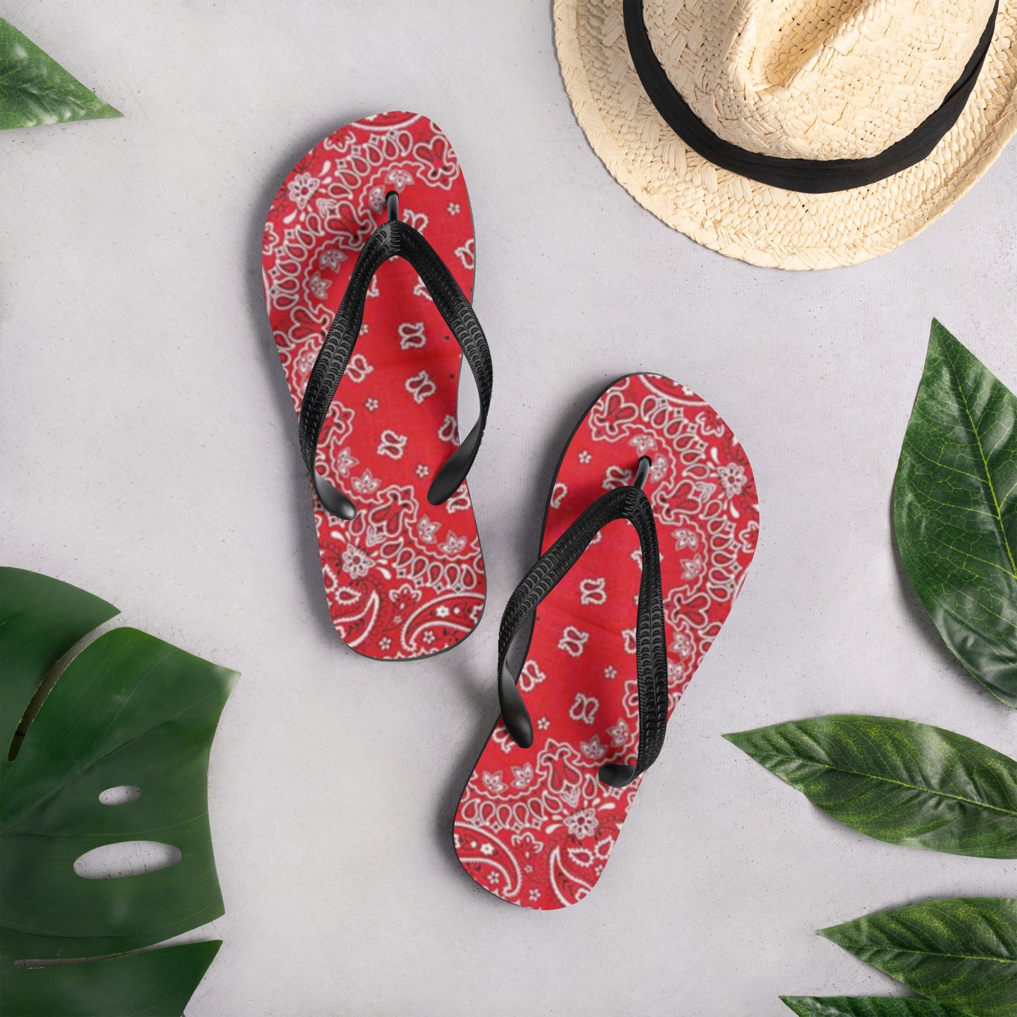 Red Bandanna-Flip-Flops