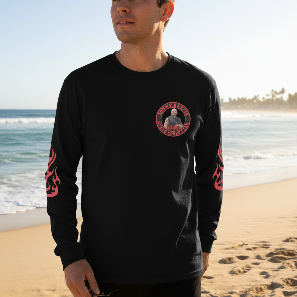 Sonny Barger-Garment-dyed heavyweight long-sleeve shirt