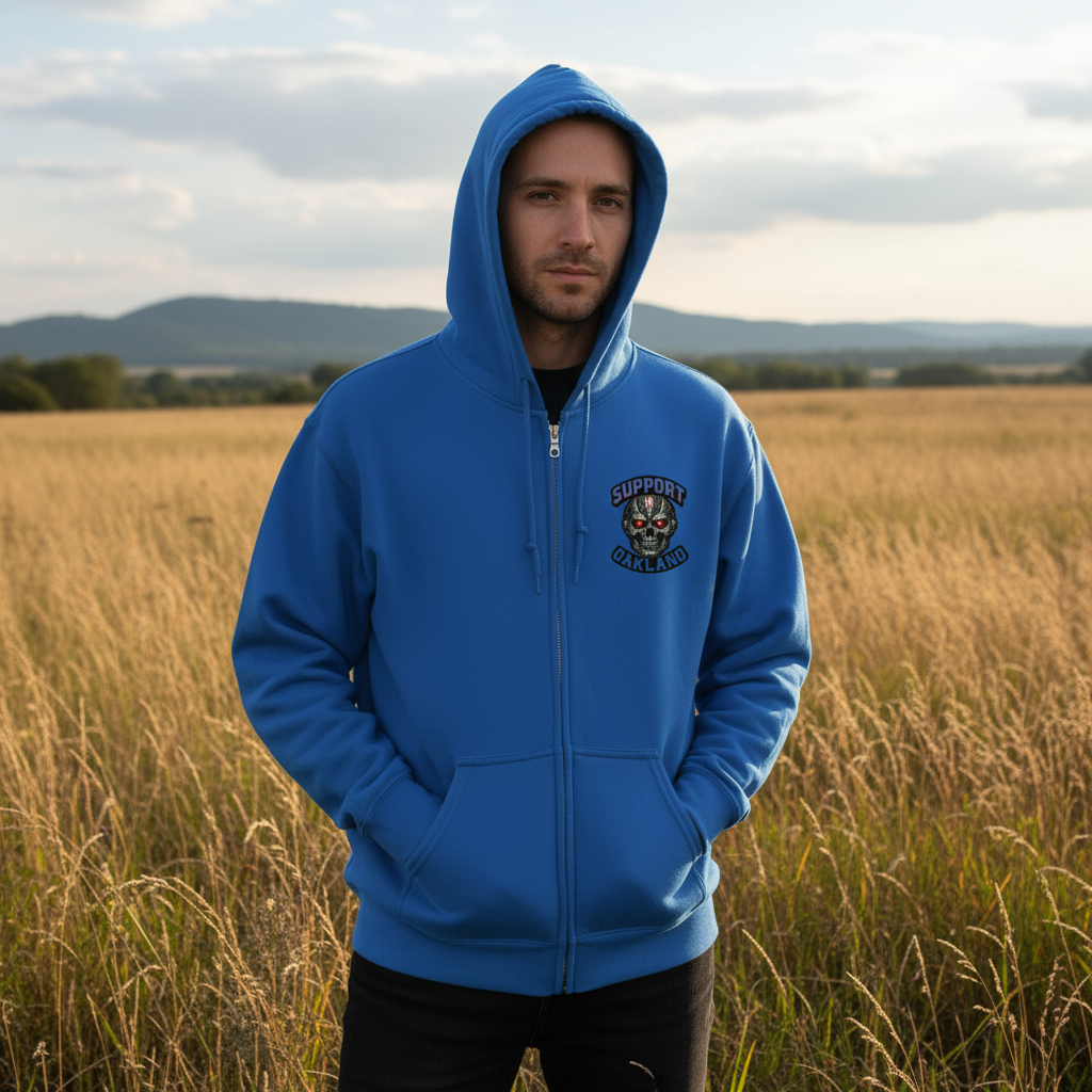 Support Oakland- heavy blend zip hoodie