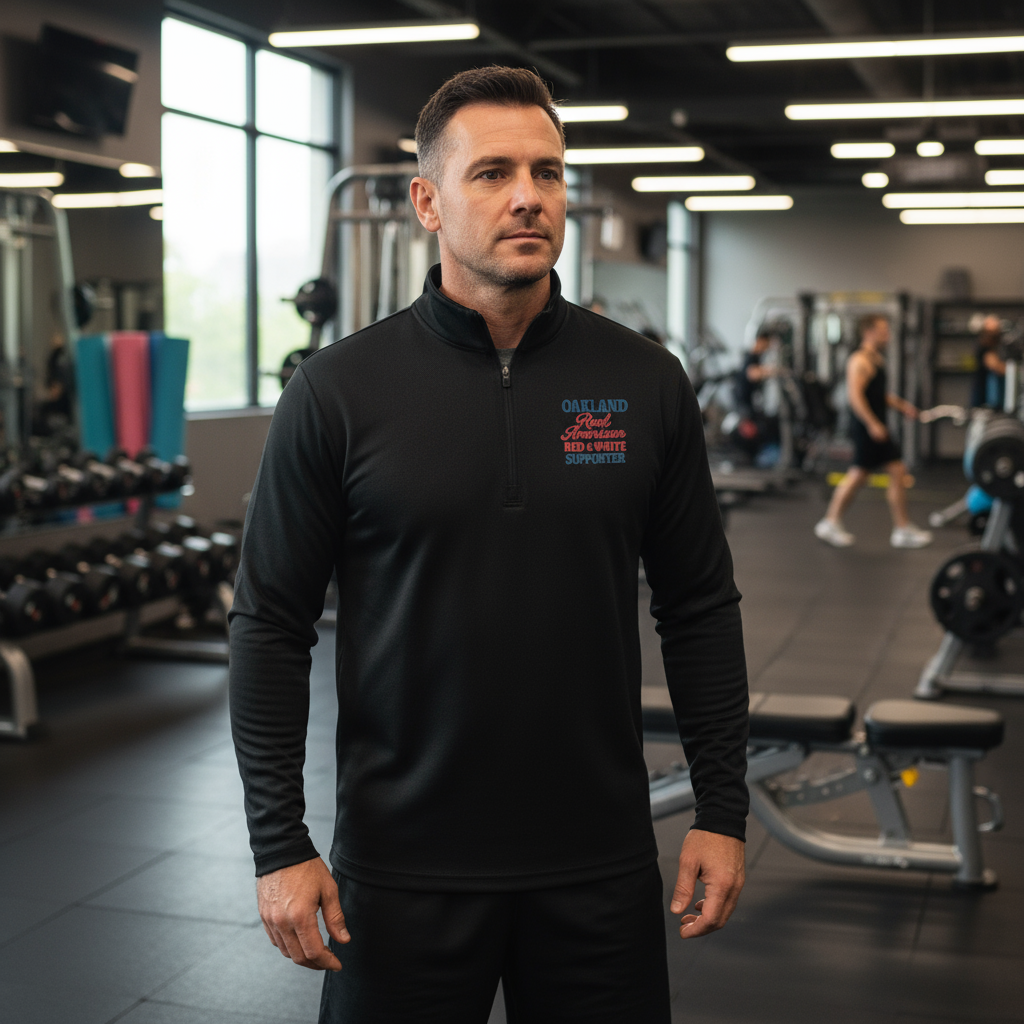 Support Oakand-Lightweight quarter-zip pullover