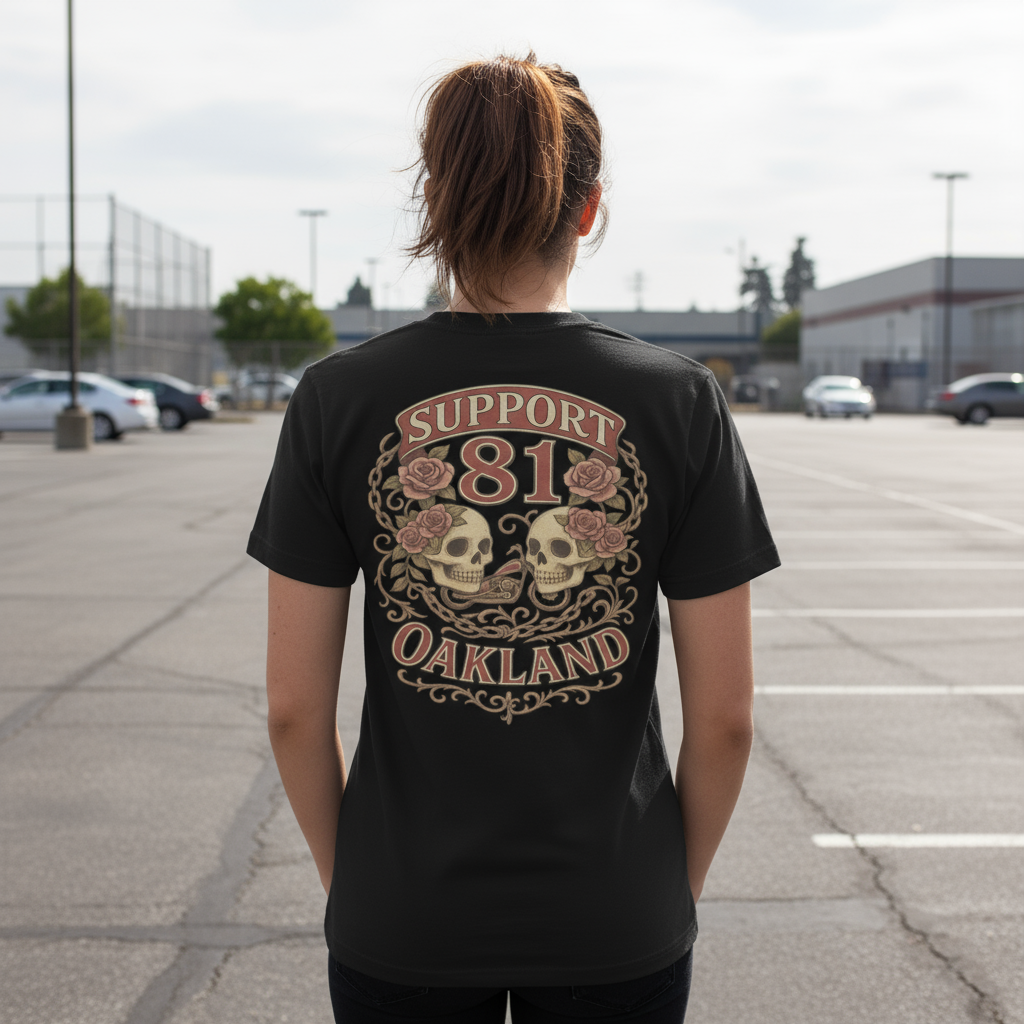 Support Oakland -Short Sleeve V-Neck T-Shirt