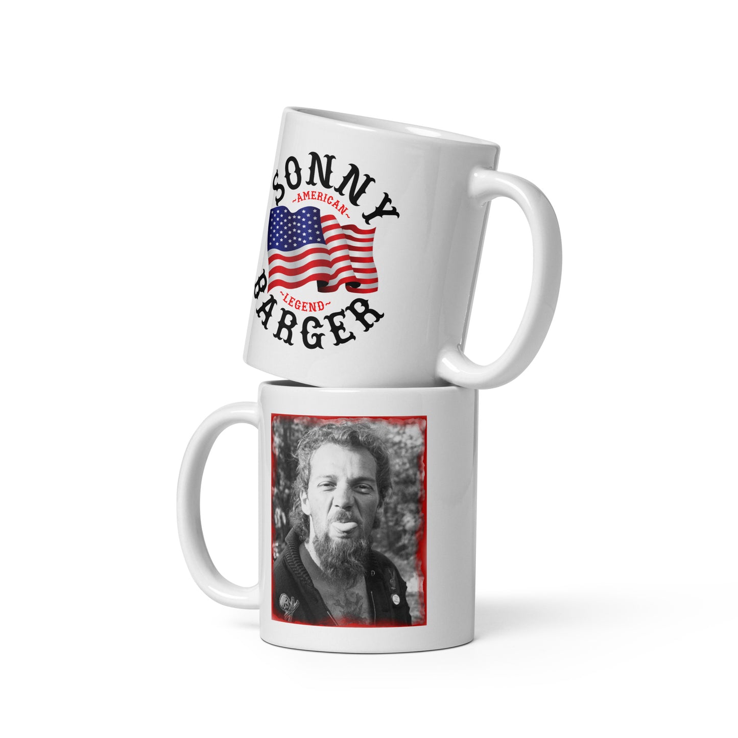 Sonny Barger American Legend -White glossy mug