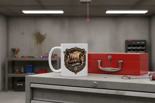 Viking Line-White glossy mug