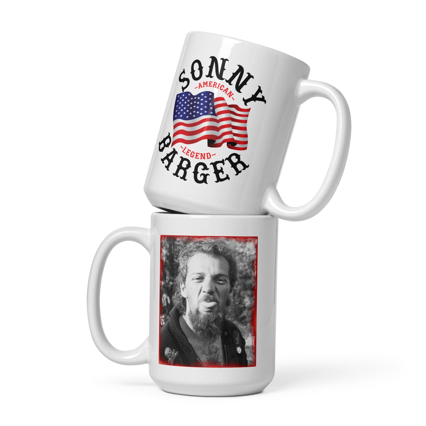 Sonny Barger American Legend -White glossy mug