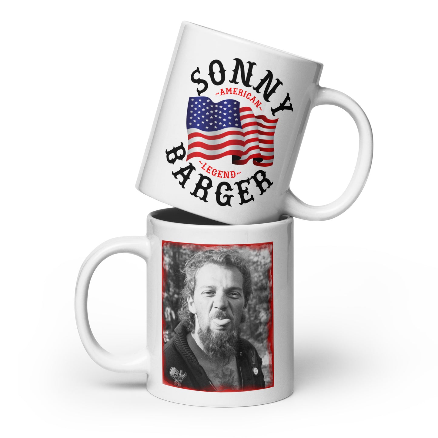 Sonny Barger American Legend -White glossy mug