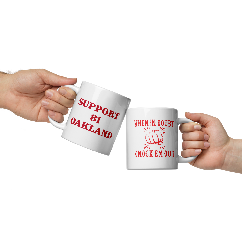 When in Doubt knock'em out coffee mug
