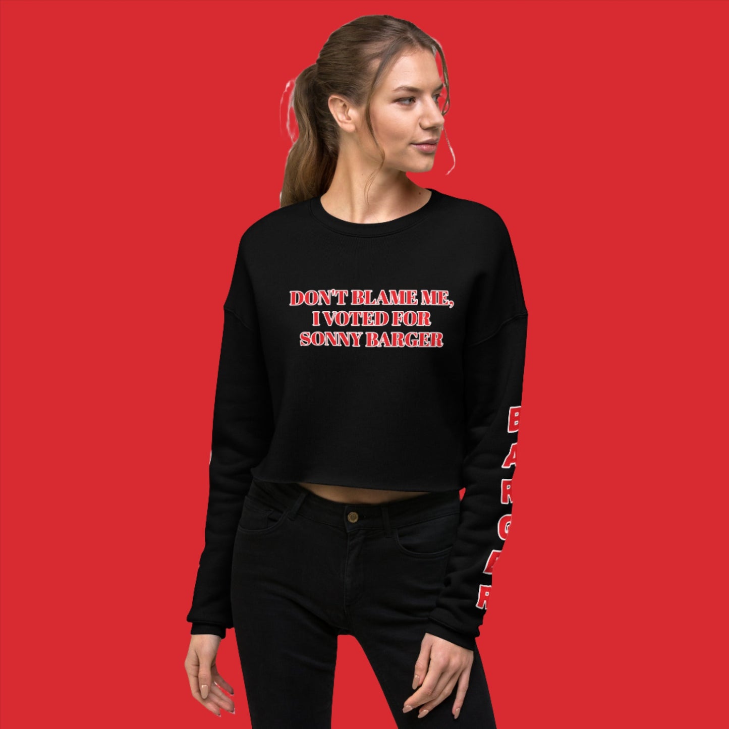 Don't Blame Me Women's Crop Sweatshirts