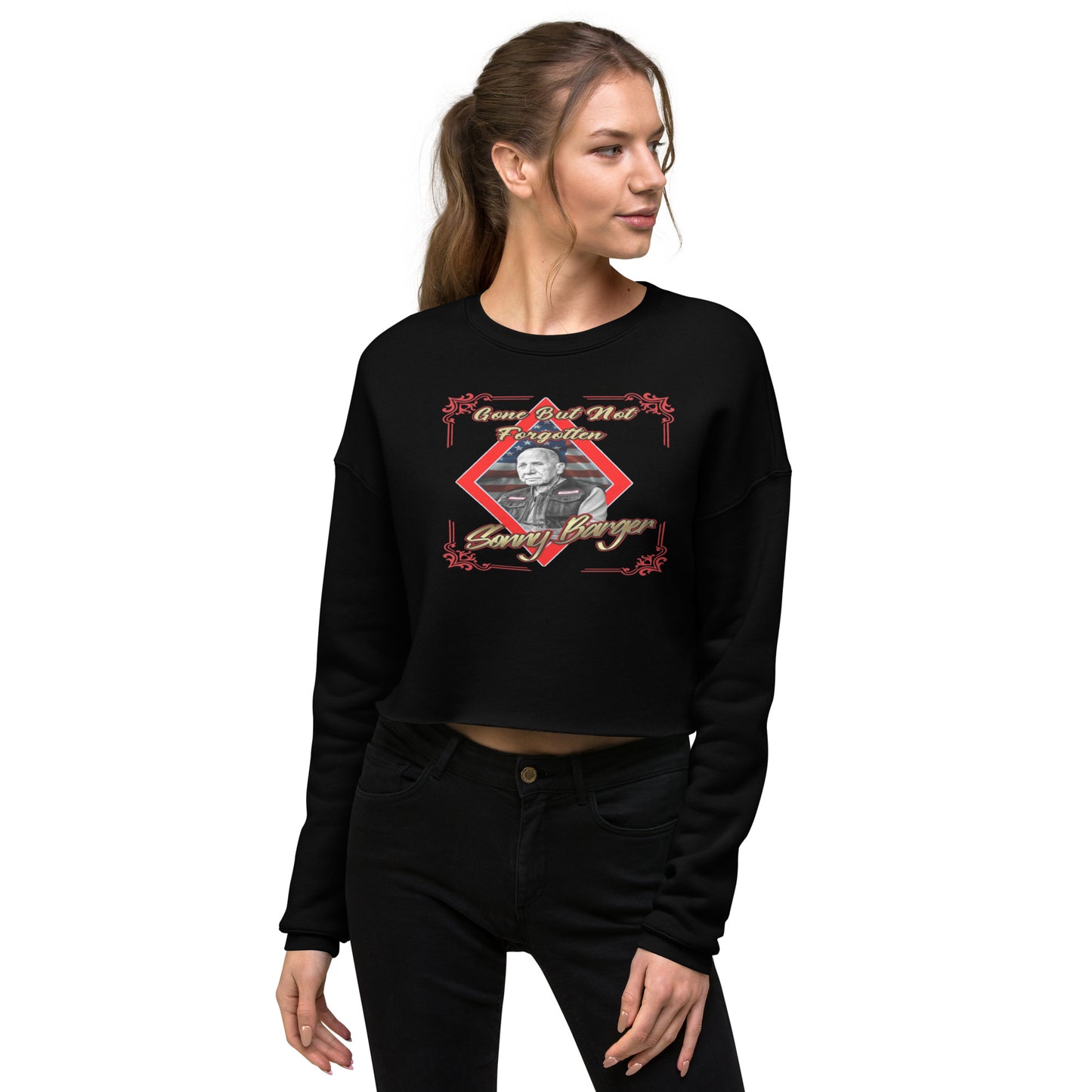 Gone But Not Forgotten Sonny Barger-Crop Sweatshirt