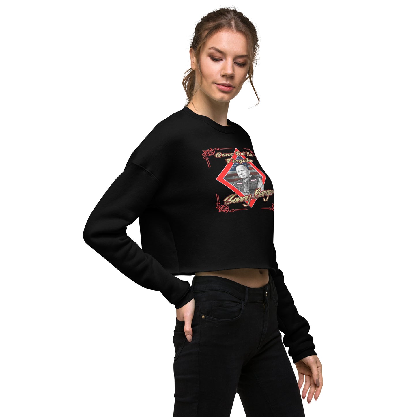 Gone But Not Forgotten Sonny Barger-Crop Sweatshirt