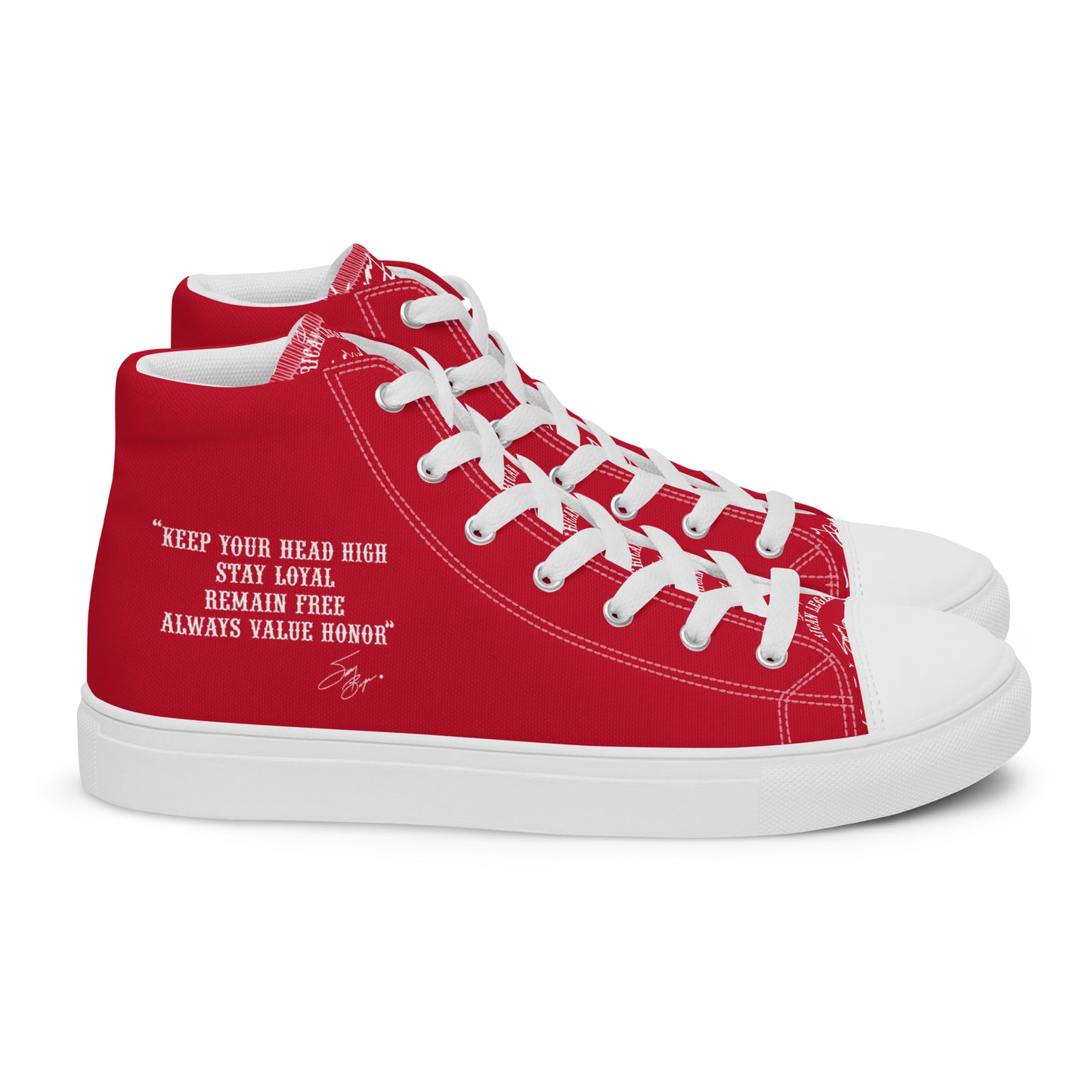 Sonny Barger Memorial -Women’s high top canvas shoes