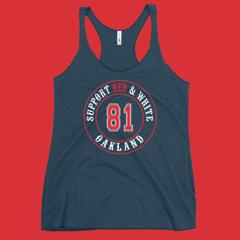 SUPPORT 81 OAKLAND-Women's Racerback Tank