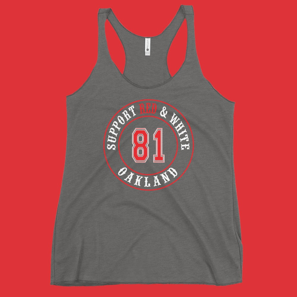 SUPPORT 81 OAKLAND-Women's Racerback Tank