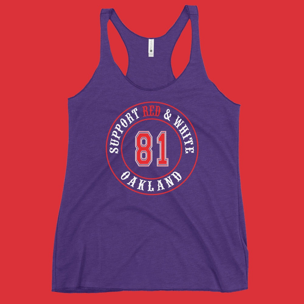 SUPPORT 81 OAKLAND-Women's Racerback Tank