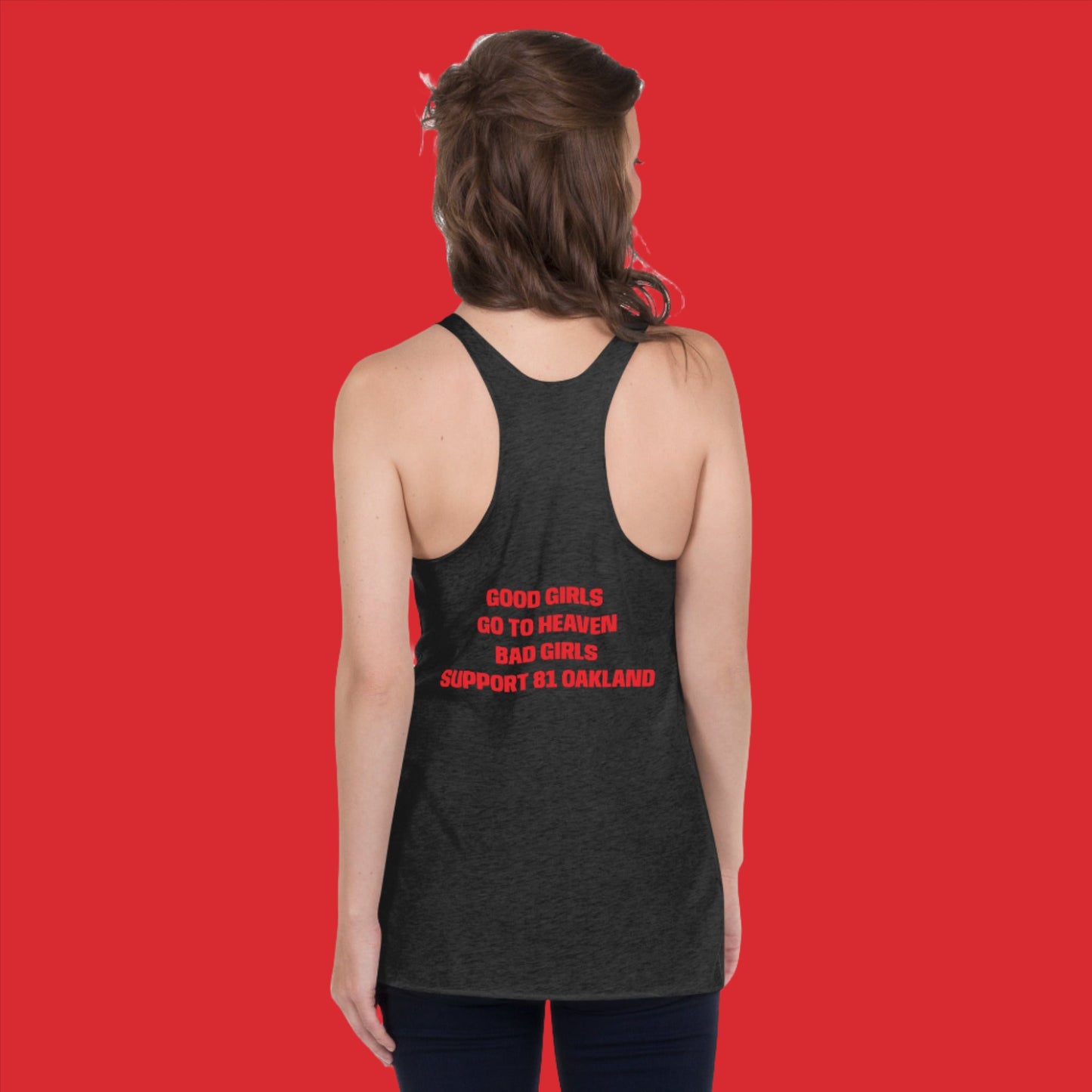 SUPPORT 81 OAKLAND-Women's Racerback Tank