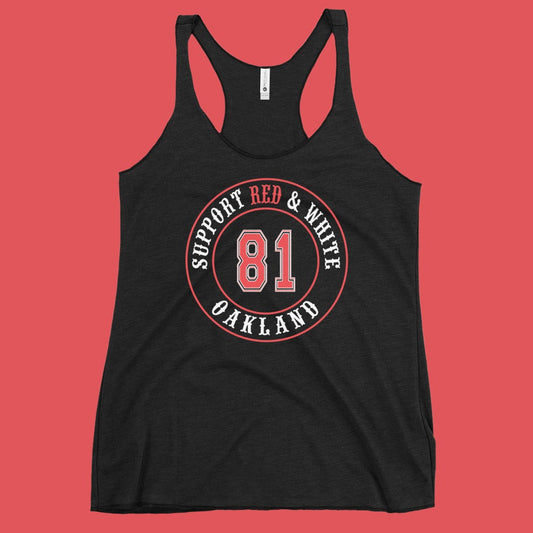 SUPPORT 81 OAKLAND-Women's Racerback Tank