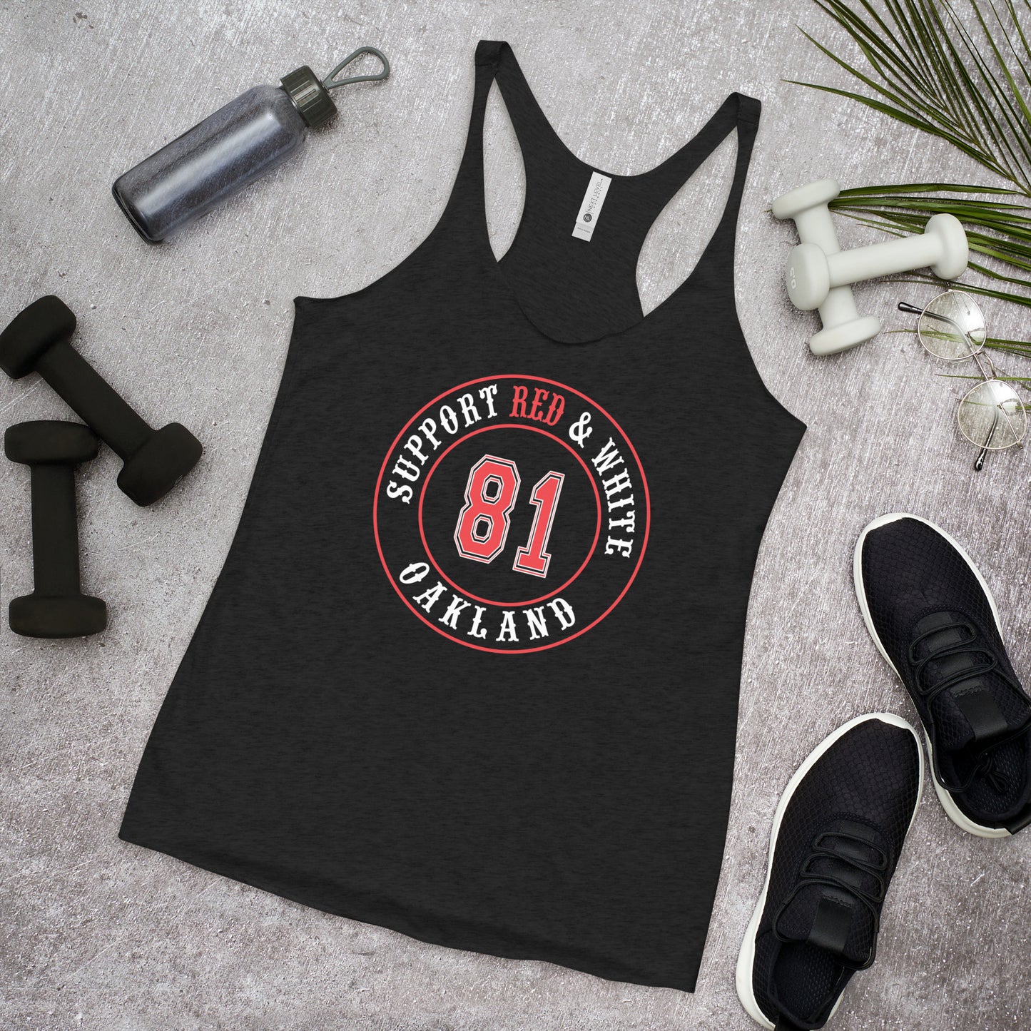 SUPPORT 81 OAKLAND-Women's Racerback Tank