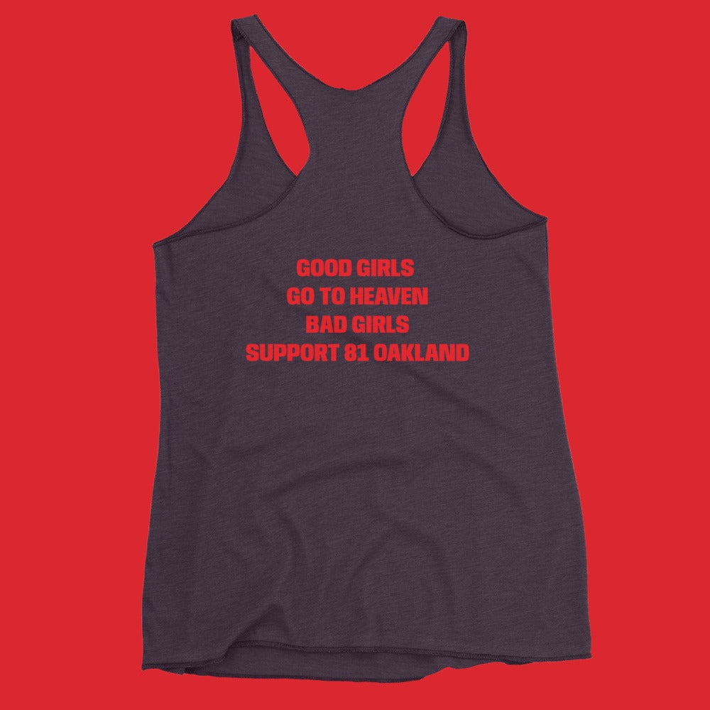 SUPPORT 81 OAKLAND-Women's Racerback Tank