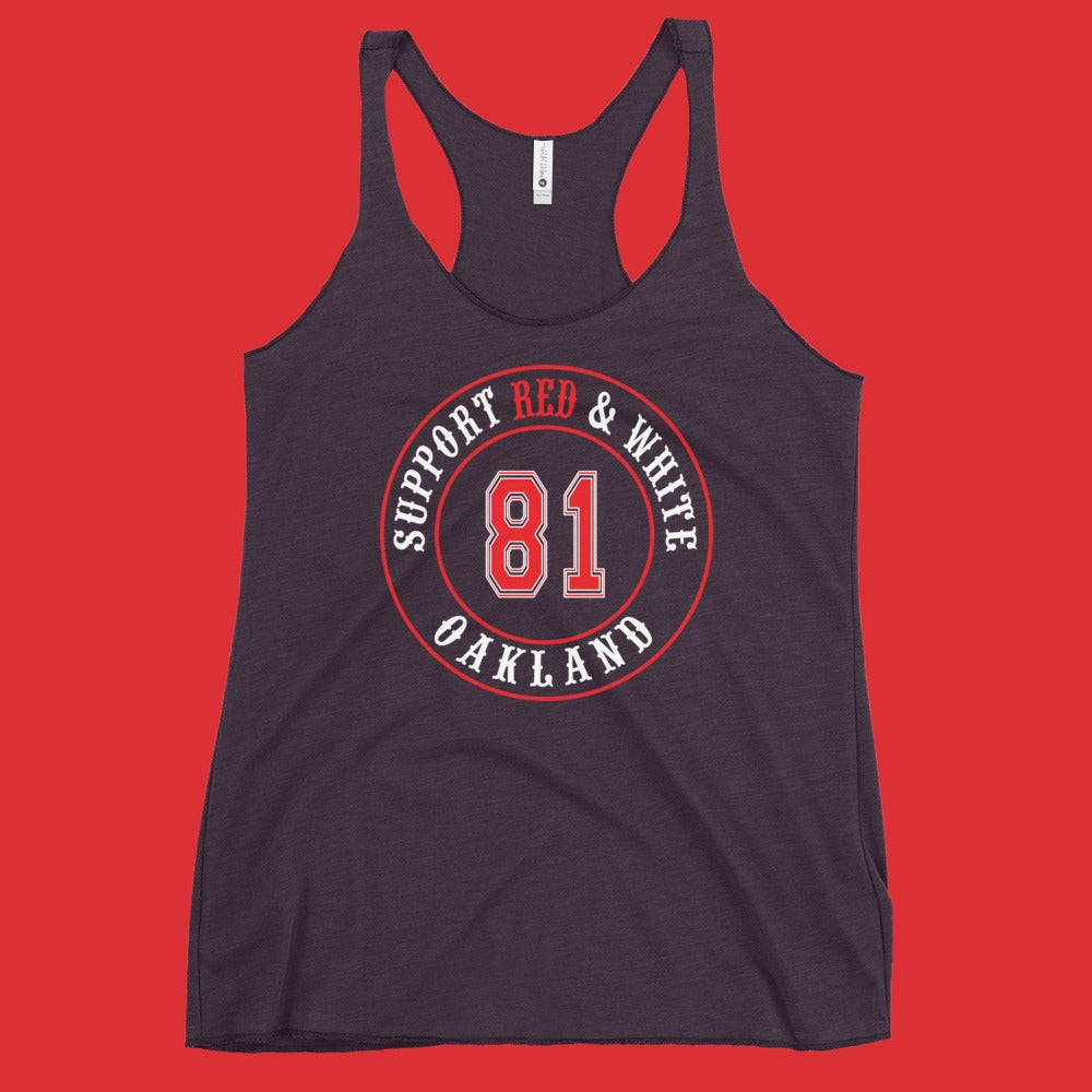 SUPPORT 81 OAKLAND-Women's Racerback Tank