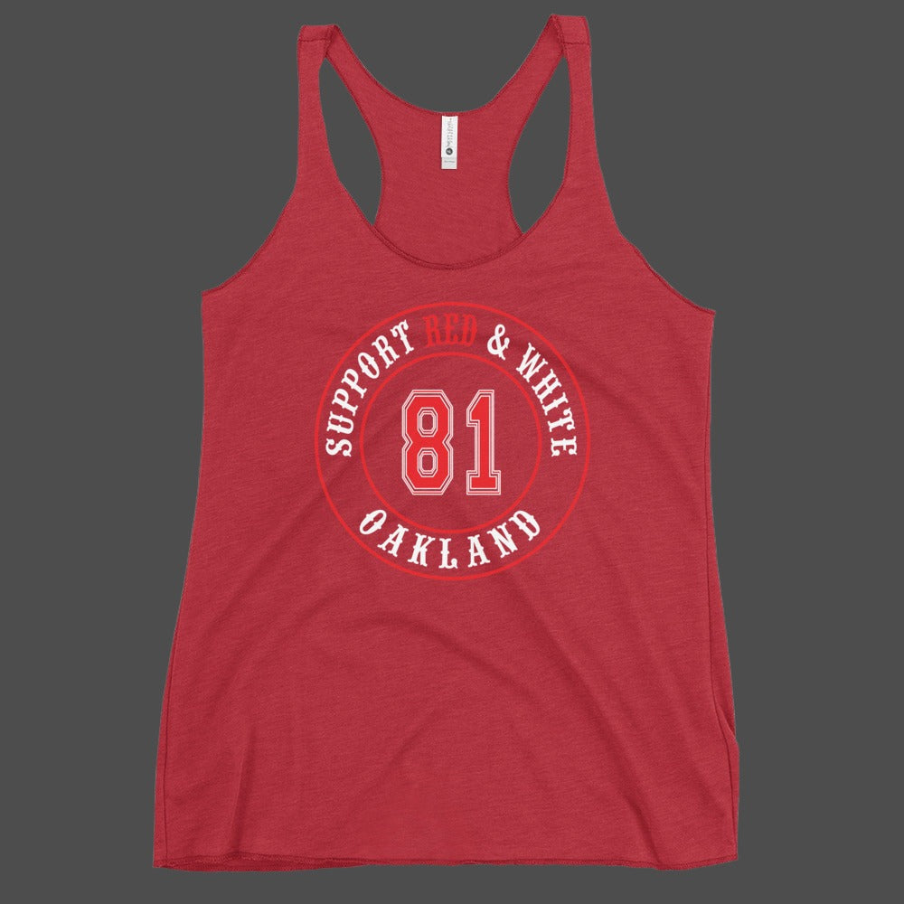 SUPPORT 81 OAKLAND-Women's Racerback Tank