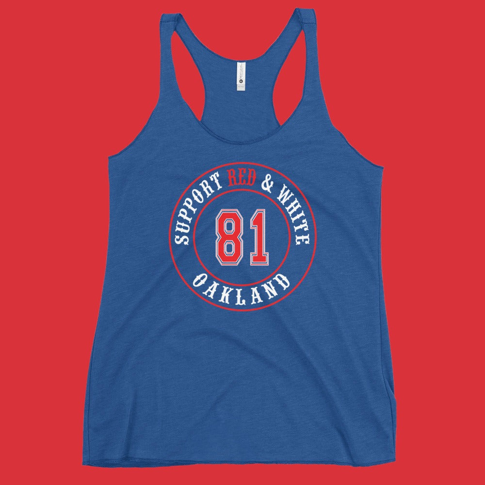 SUPPORT 81 OAKLAND-Women's Racerback Tank