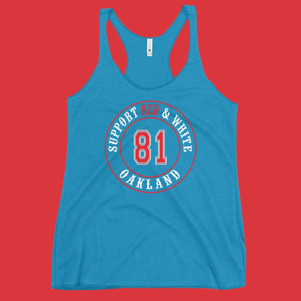 SUPPORT 81 OAKLAND-Women's Racerback Tank